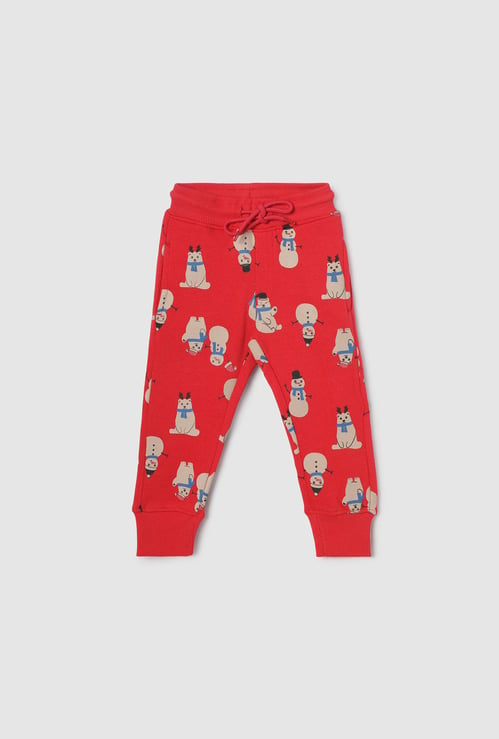 Boys Snowman Printed Joggers