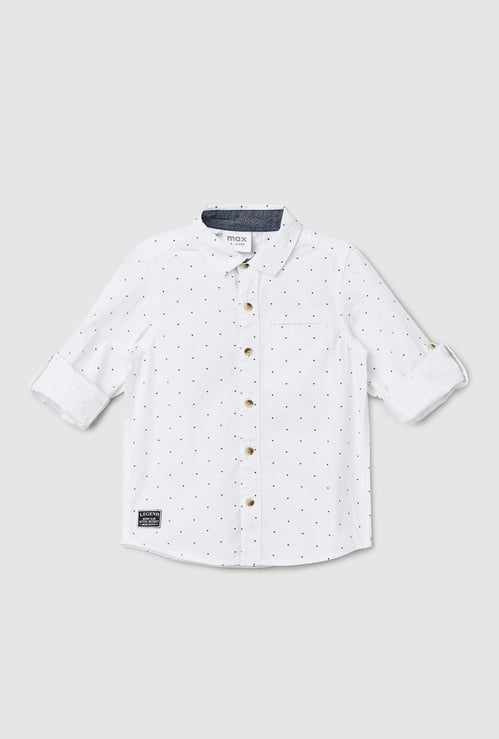 Boys Printed Cotton Shirt