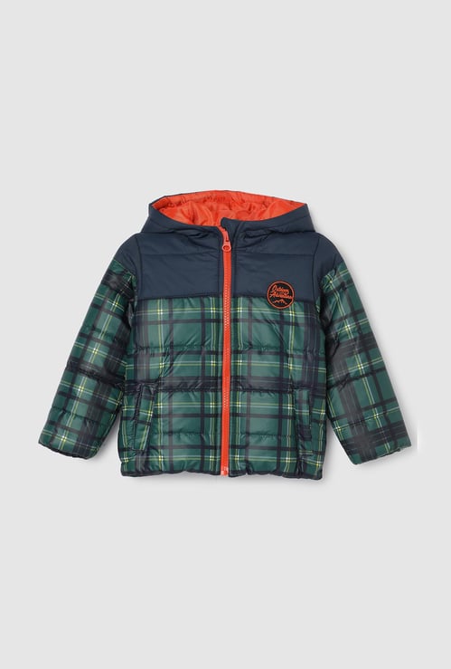 Boys Quilted Hooded Puffer Jacket