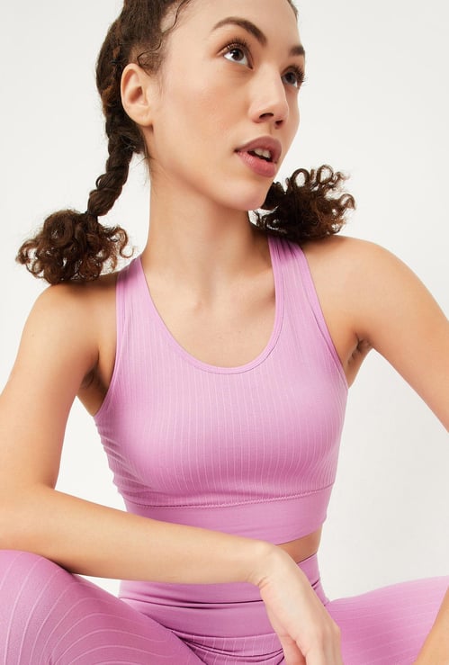 Women Textured Sports Bra