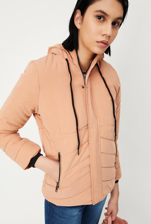 Women Quilted Hooded Puffer Jacket