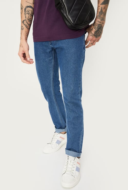 Men Skinny Fit Washed Jeans