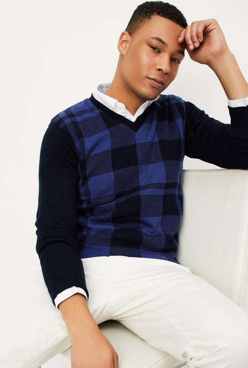 Men Knitted Reversible Sweater