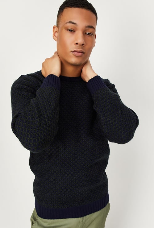 Men Knitted Reversible Sweater