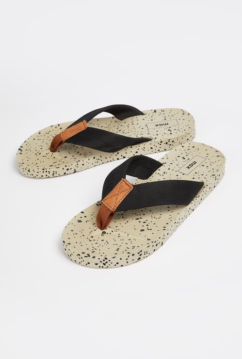 Men Printed V-Strap Slipper