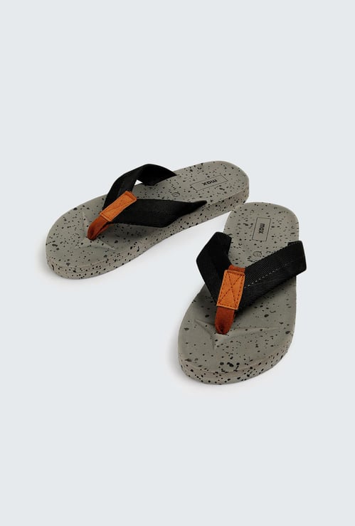 Men Printed V-Strap Slipper