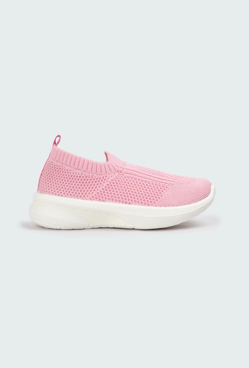 Girls Mesh Knit Slip-On Sports Shoes