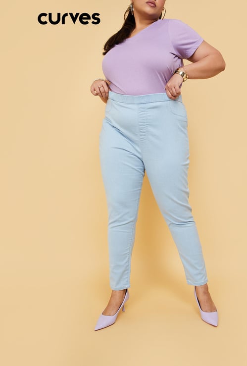 Women Solid Jeggings