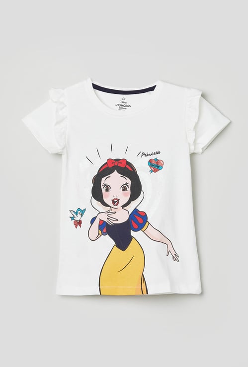 Girls Snow White Ruffled Top