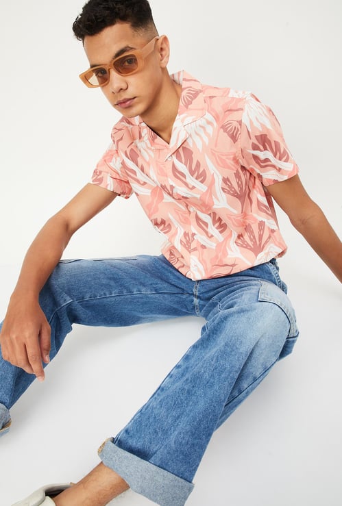 Boys Printed Resort Collar Shirt