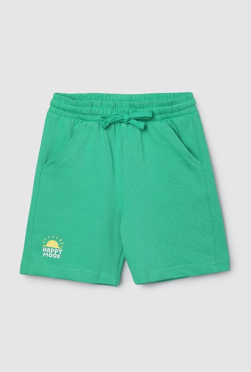 Boys Solid Elasticated Shorts