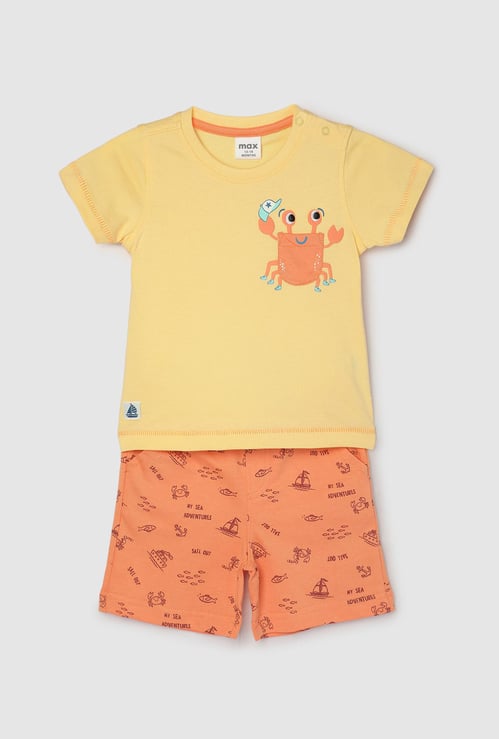 Boys Printed Sleepwear Shorts Set