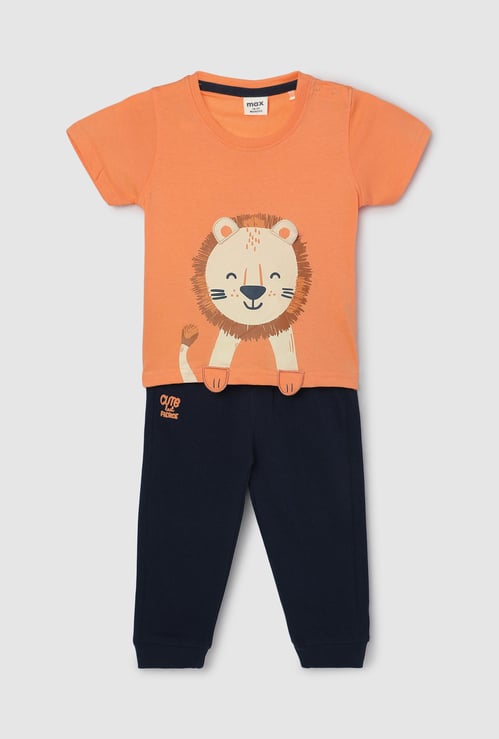 Boys Applique T-shirt and Joggers Set