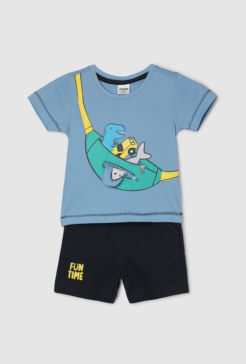 Boys Printed Sleepwear Shorts Set