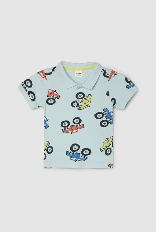 Boys Printed Polo T-shirt