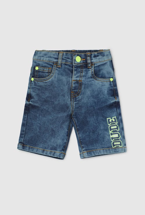 Boys Washed Denim Shorts