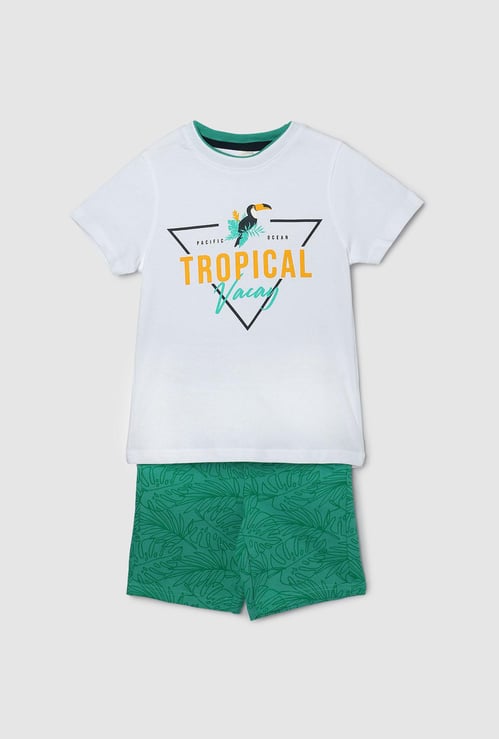 Boys Printed Sleepwear Shorts Set