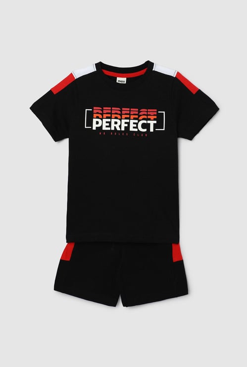 Boys Printed Sleepwear Shorts Set