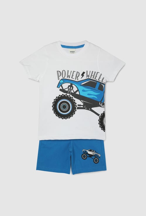 Boys Printed Sleepwear Shorts Set