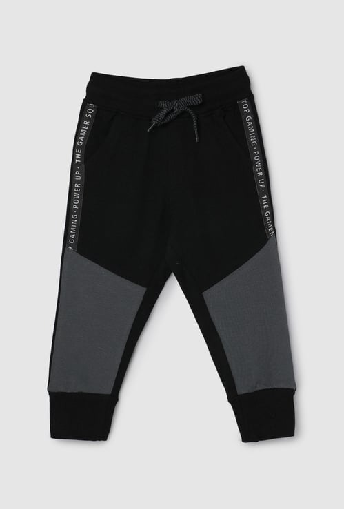 Boys Colourblock Joggers with Side Taping