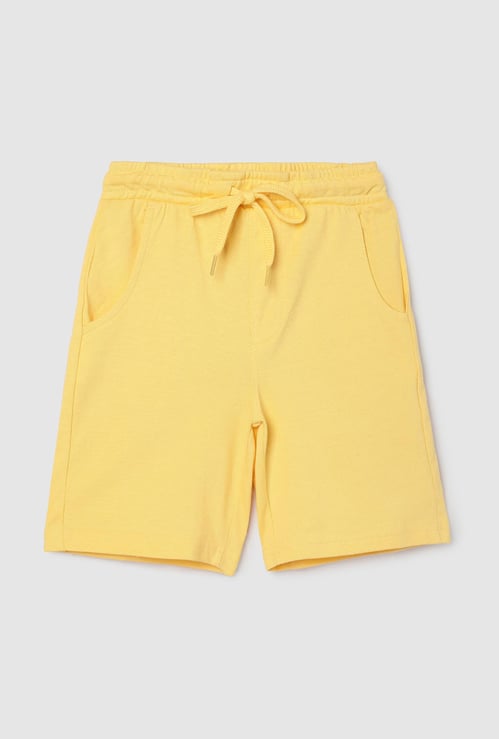 Boys Solid Elasticated Shorts