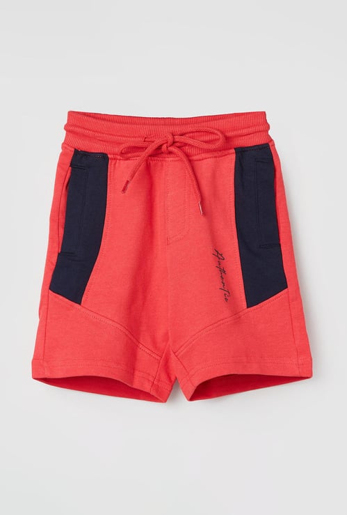 Boys Colourblocked Drawstring Shorts