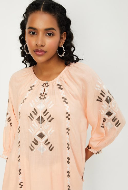 Women Embroidered Sleeves Top