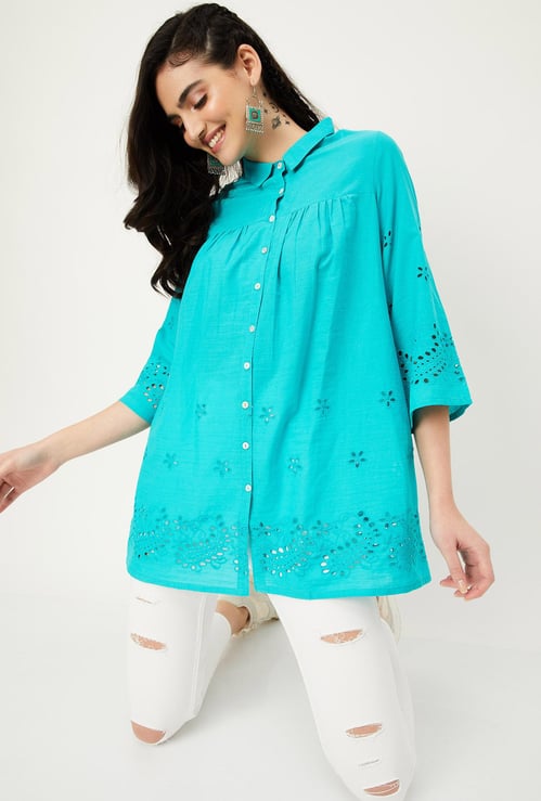 Women Schiffli Casual Tunic