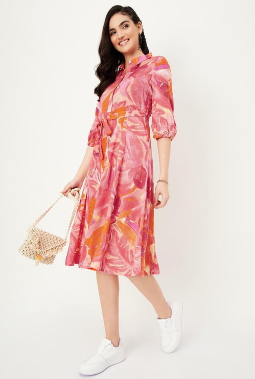 Women Floral Printed Midi Dress