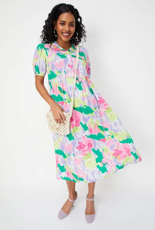 Women Printed Midi Dress