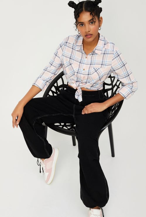 Women Checked Full Sleeves Shirt