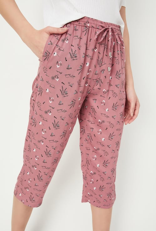 Women Floral Printed Capris