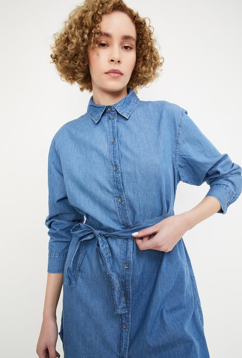 Women Denim Shirt Dress