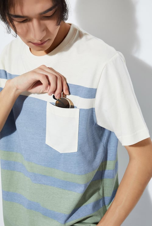 URB_N Men Slim Fit Striped T-shirt