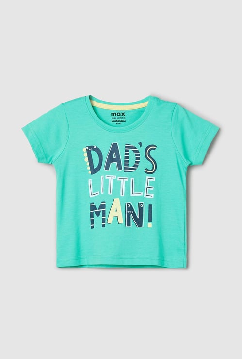 Boys Typographic Printed T-shirt