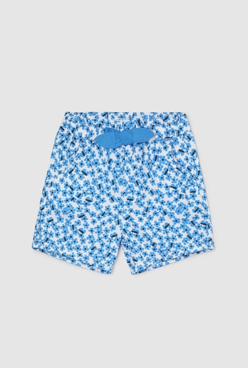 Girls Floral Printed Shorts