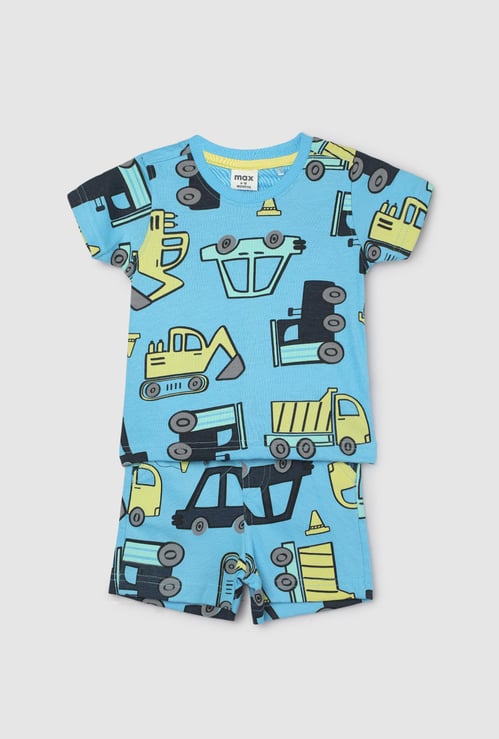 Boys Printed Shorts Set