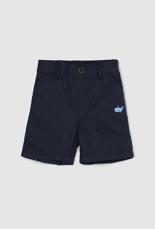 Boys Solid Woven Shorts