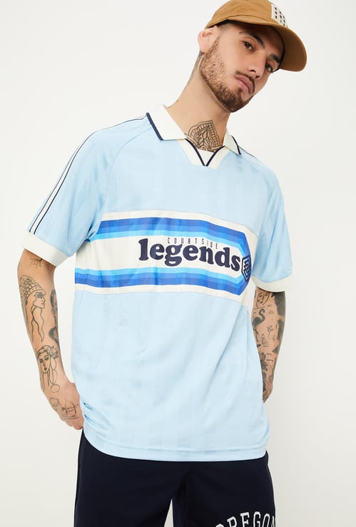 Men Printed Polo T-shirt