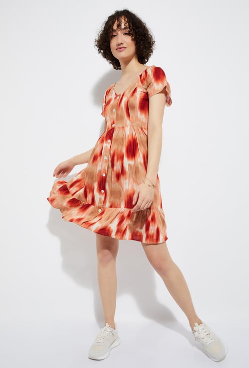 URB_N Women Printed Fit & Flare Dress