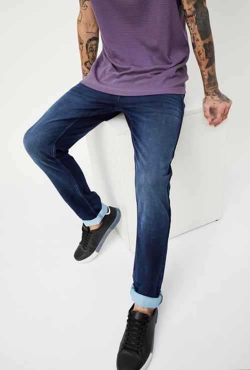 Men Skinny Fit Washed Jeans