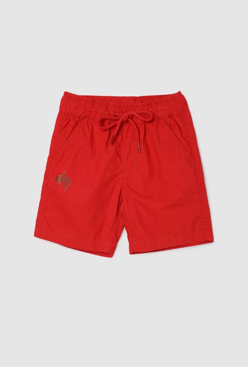 Boys Solid Woven Shorts