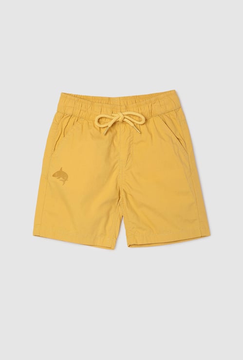 Boys Solid Woven Shorts