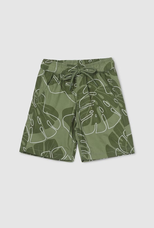 Boys Tropical Printed Woven Shorts