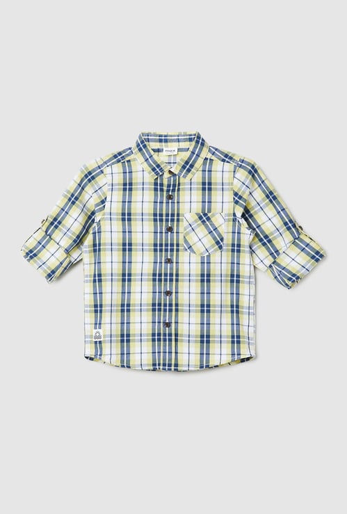 Boys Checked Full Sleeves Shirt