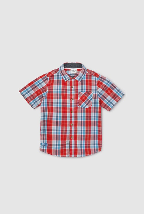 Boys Plaid Check Shirt