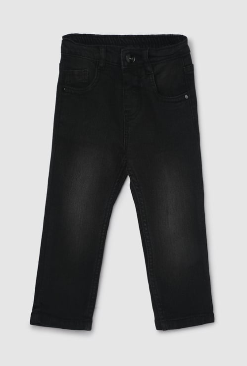 Boys Slim Fit Washed Jeans