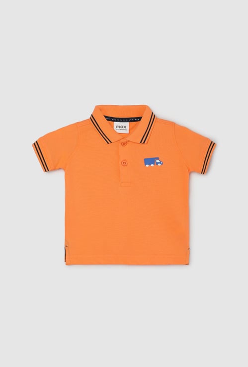Boys Solid Polo T-shirt