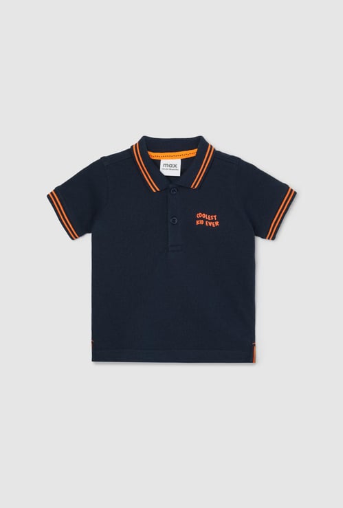 Boys Solid Polo T-shirt