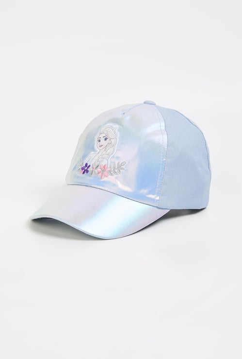 Girls Frozen Denim Baseball Cap